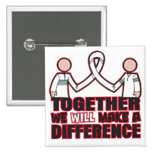 Cancer de l'os ensemble nous ferons une différence badge avec épingle