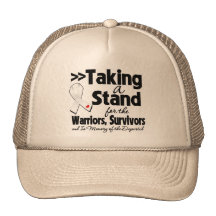 Cancer de l'os prenant un hommage de support casquette de camionneur