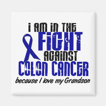 CANCER DU COLON dans le combat pour mon petit-fils Magnets Pour Réfrigérateur
