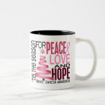 Cancer du sein de vacances de Noël d'espoir d'amou Tasse À Café