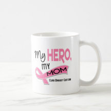 Cancer du sein MON HÉROS, MA MAMAN 42 Tasse À Café