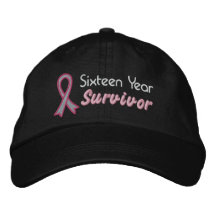 Cancer du sein survivant de 16 ans casquettes de baseball brodées