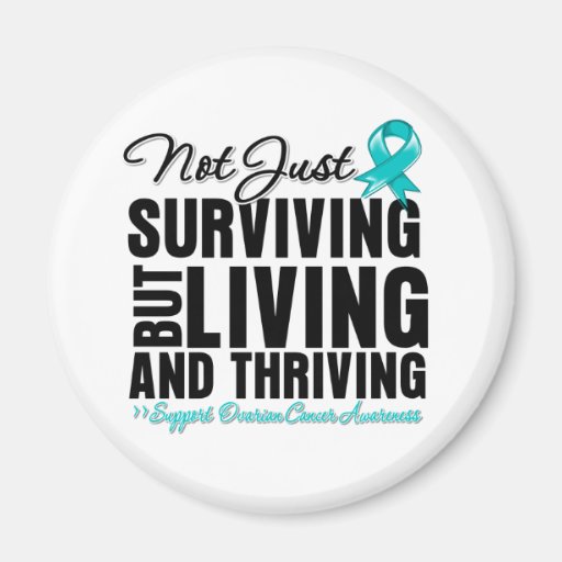 Cancer ovarien pas simplement survivant mais vivan magnets pour réfrigérateur
