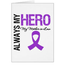 Cancer pancréatique toujours mon héros ma belle-mè cartes de vœux