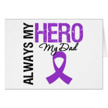 Cancer pancréatique toujours mon héros mon papa carte de vœux