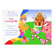 Candyland nodigt uit custom uitnodging