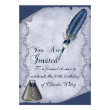 Cannette et encrier encastré élégants invitation personnalisable