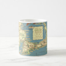 Cape Cod vintage Map (1940) Tasse À Café