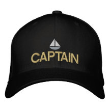 Capitaine de bateaux chapeau brodé