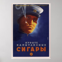 Capitaine soviétique Cigars de l'URSS annonçant 19 Affiches