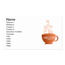 Cappuccino Modèles De Cartes De Visite