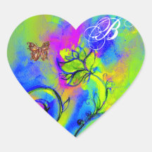CAPRICIEUZE BLOEMEN EN HET GOUDEN MONOGRAM VAN DE  STICKERS