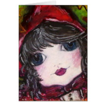 Capuchon de rouge de Lil Carte De Vœux