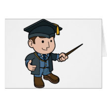 caractère de professeur ou de professeur cartes de vœux