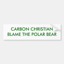 CARBONE CHRISTIANBLAME L'OURS BLANC AUTOCOLLANT POUR VOITURE