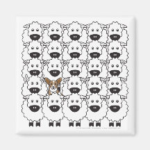 Cardigan Welse Corgi bij de Schapen Magneet