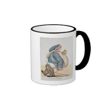 Caricature de Louis XVIII 1815 Tasse