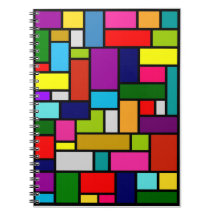 Carnet coloré de mosaïque