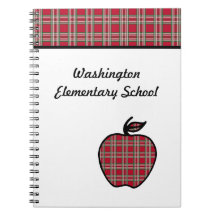 Carnet customisé d'Apple d'école
