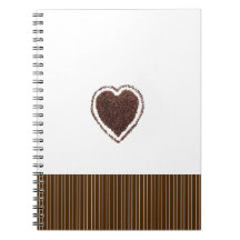 Carnet de coeur de grains de café