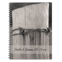 Carnet de notes à spirale de barrière de mariage c