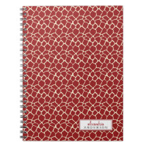 Carnet fait sur commande de motif animal de girafe