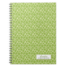 Carnet fait sur commande de motif animal de girafe