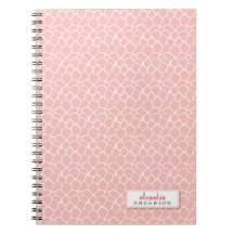 Carnet fait sur commande de motif animal de girafe