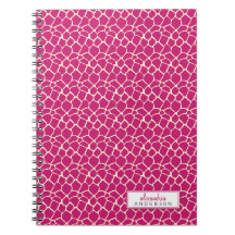 Carnet fait sur commande de motif animal de girafe