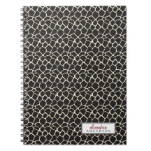 Carnet fait sur commande de motif animal de girafe