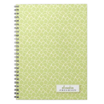Carnet fait sur commande de motif animal de girafe