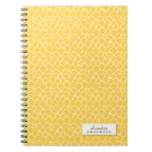 Carnet fait sur commande de motif animal de girafe