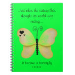 Carnet jaune de papillon
