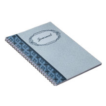 Carnet personnalisable de style classique - bleu