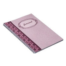 Carnet personnalisable de style classique - rose