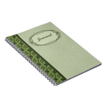 Carnet personnalisable de style classique - vert