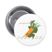 Carotte gastronome verte badges avec agrafe
