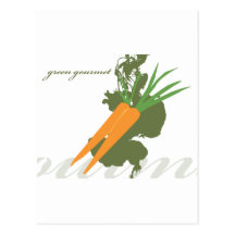 Carotte gastronome verte carte postale