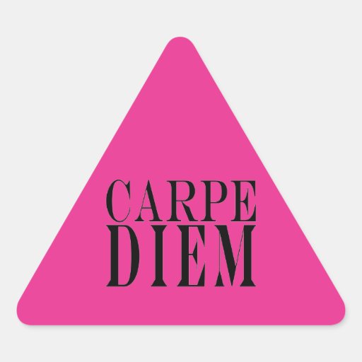 Carpe Diem grijpt het Geluk van het Citaat van de  Driehoekige Stickers