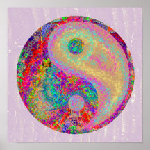 Carré 2 de Yin Yang Affiches