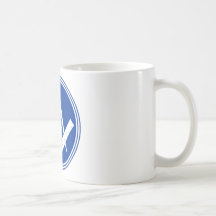 Carré et boussole maçonniques tasse