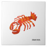 Carreau de céramique d'art : Homard cornouaillais  carreaux