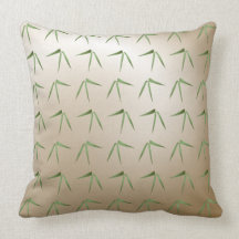 Carreau en bambou vert et beige de motif coussin