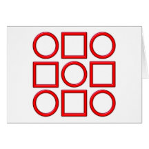 Carrés de milieux de circles squares cartes de vœux