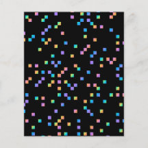 Carrés multicolores sur le noir prospectus personnalisés