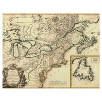 Carte 1778 du Canada et des Etats-Unis