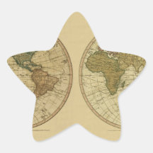 Carte 1786 du monde d'antiquité par William Faden Adhésifs