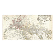Carte 1794 d'Anville du monde antique Cartes De Vœux Avec Photo