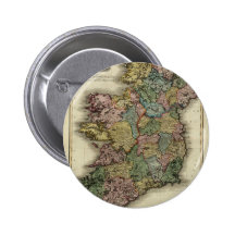 Carte 1813 de l'Irlande par John Pinkerton Badge Avec Épingle