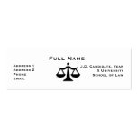 Carte 1 de profil d'étudiant en droit modèle de carte de visite